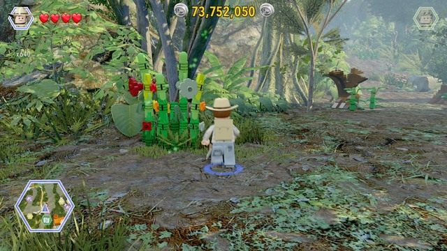 Podejdź do blokujących dostęp roślin jako Grant i przetnij je - Wrak | Jurassic Park III - sekrety - LEGO Jurassic World - poradnik gry