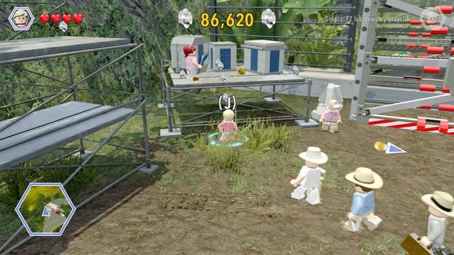 Po krótkiej scence przerywnikowej, wróć do samochodu i dostań się do drugiej bramy - Witamy w parku | Jurasic Park - opis przejścia - LEGO Jurassic World - poradnik gry