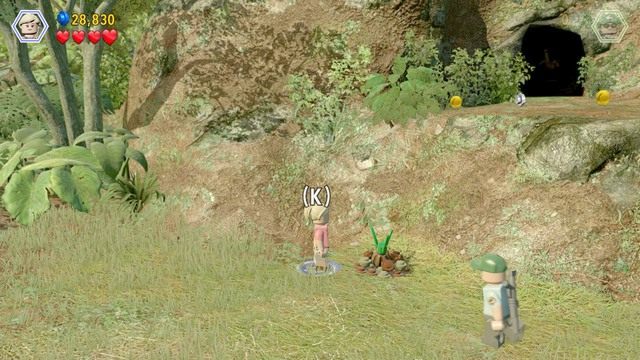 Po zebraniu dwóch przedmiotów, skieruj się do widocznego na obrazku miejsca - Witamy w parku | Jurasic Park - opis przejścia - LEGO Jurassic World - poradnik gry