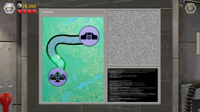Jako Murphy, podejdź do załączonego komputera i zacznij hakować system - Centrum dla odwiedzających | Jurasic Park - opis przejścia - LEGO Jurassic World - poradnik gry