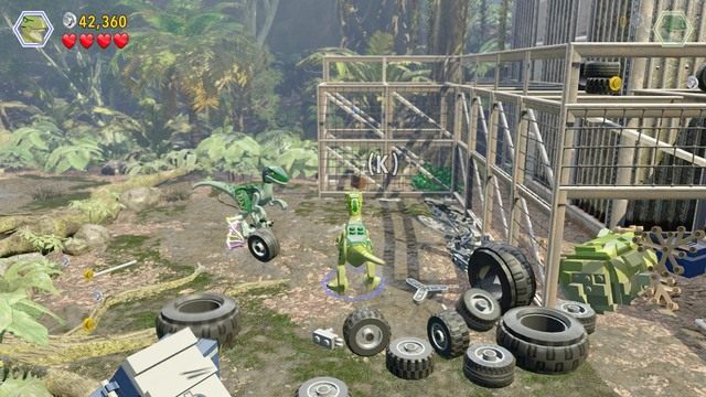 Kontrolując dowolnego raptora przedostań się na prawą stronę - Witamy w Świecie Jurajskim | Jurassic World - opis przejścia - LEGO Jurassic World - poradnik gry