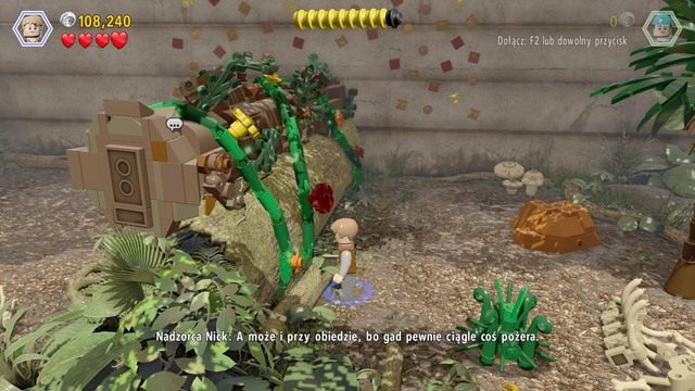 Zmień postać na Owena i zanurkuj w odchodach, a ze znalezionych tam klocków, zbuduj ściankę wspinaczkową - Witamy w Świecie Jurajskim | Jurassic World - opis przejścia - LEGO Jurassic World - poradnik gry