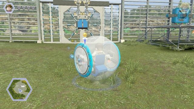 Kierując żyrosferą, podążaj za turkusowymi klockami, które wskazują drogę do celu - Dolina żyrosfer | Jurassic World - opis przejścia - LEGO Jurassic World - poradnik gry