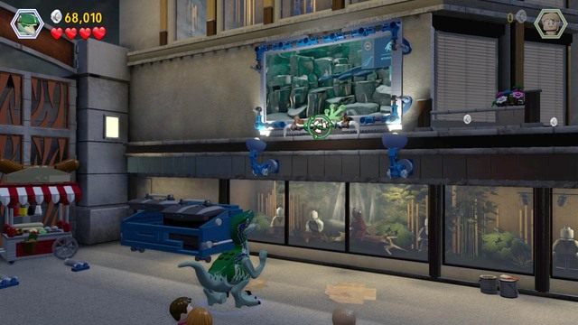 Jako velociraptor podejdź do prawej strony i idź za zapachem - Wielkie starcie | Jurassic World - opis przejścia - LEGO Jurassic World - poradnik gry