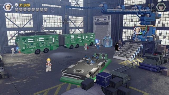 Korzystając z postaci Nicka, podejdź do prawej strony i zniszcz bramkę blokującą dostęp do schodów po czym zejdź na niższy poziom - Isla Sorna | Jurassic Park The Lost World - opis przejścia - LEGO Jurassic World - poradnik gry