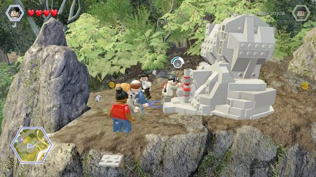 Przedostań się przez blokadę i idź za turkusowymi klockami, które wskazują drogę do celu - Przybycie InGenu | Jurassic Park The Lost World - opis przejścia - LEGO Jurassic World - poradnik gry