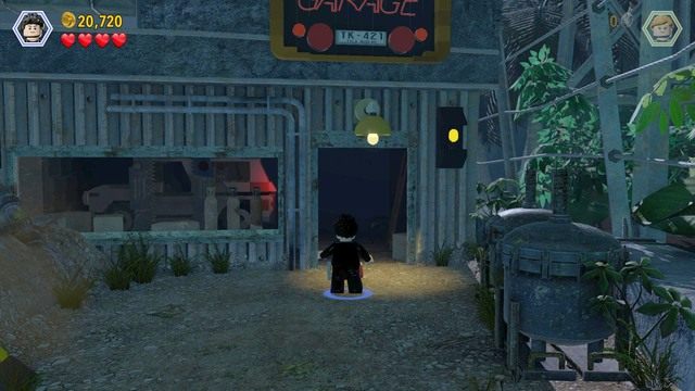 Jako Malcolm udaj się do zaciemnionego garażu i włącz oświetlenie - Centrum komunikacyjne | Jurassic Park The Lost World - opis przejścia - LEGO Jurassic World - poradnik gry