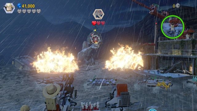 Po wybuchu ponownie zmień postać na Paula i wykonaj z klocków trampolinę - Klatka dla ptaków | Jurassic Park III - opis przejścia - LEGO Jurassic World - poradnik gry