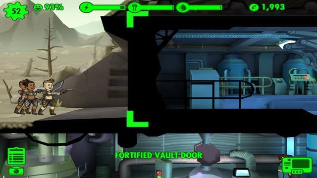 Ulepszenie drzwi da Ci czas na zorganizowanie obrony. - Podstawy - interfejs oraz ikony | Podstawy rozgrywki w Fallout Shelter - Fallout Shelter - poradnik do gry