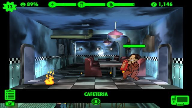 Pożary wybuchające w niewielkich pomieszczeniach są raczej niegroźne. - Katastrofy | Podstawy rozgrywki w Fallout Shelter - Fallout Shelter - poradnik do gry