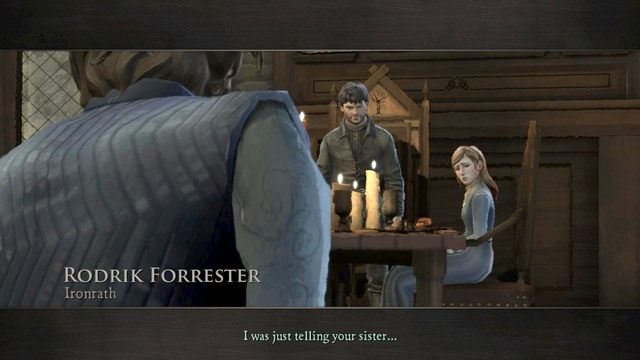 Odcinek piąty A Nest of Vipers rozpoczynamy dokładnie od momentu, w którym zakończyliśmy odcinek czwarty, czyli od rozmowy Rodrika z Ramsayem - Rozdział 1 | Epizod 5 - A Nest of Vipers | Game of Thrones - Game of Thrones - A Telltale Games Series - poradnik do gry