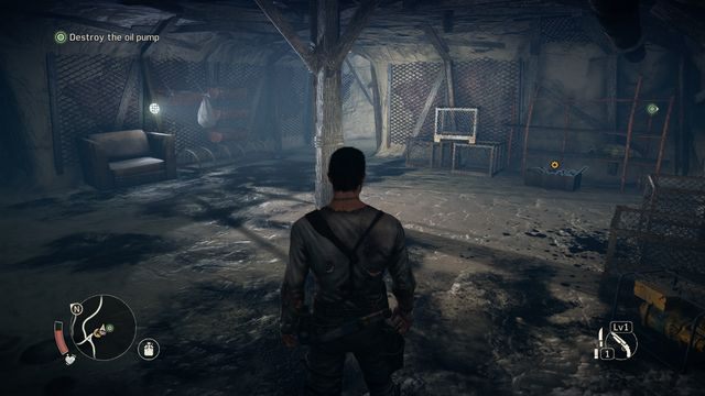 Po drugiej stronie wejdź do pomieszczenia na wprost, następnie po drabinie przejdź do góry - leży tam Złom oraz amunicja - Sprawiedliwa praca | Opis przejścia Mad Max - Mad Max - poradnik do gry