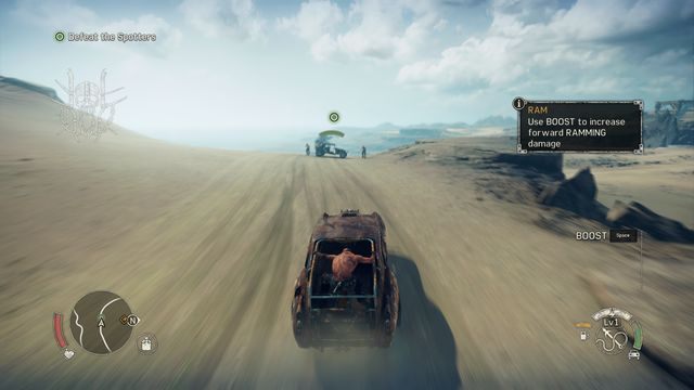 Użyj przyśpieszenia tuż przed wjechaniem w samochód, aby zmaksymalizować zadane obrażenia. - Sprawiedliwa praca | Opis przejścia Mad Max - Mad Max - poradnik do gry