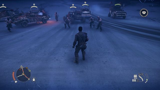 Zatrzymanie konwoju i walka z obstawą na piechotę także jest możliwa - przestrzel opony ciężarówki lidera. - Konwoje w Mad Max | Aktywności - Mad Max - poradnik do gry