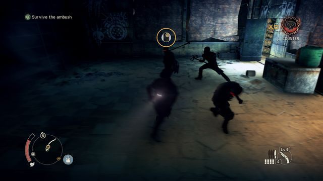 Atak, który możesz zablokować, jest odpowiednio oznaczony. - Na piechotę | Walka w Mad Max - Mad Max - poradnik do gry