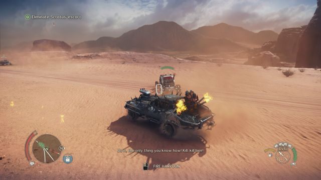 Urywając opony za pomocą harpuna zaoszczędzisz amunicję. - Wymaluj moje imię ich krwią | Opis przejścia Mad Max - Mad Max - poradnik do gry