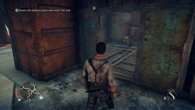 #2 - podczas wykonywania misji fabularnej Ku szaleństwu w miejscu, gdzie Max został zaatakowany przez przeciwnika z tarczą - Strzępki historii - Terytorium, którym włada Jeet | Przedmioty kolekcjonerskie - Mad Max - poradnik do gry