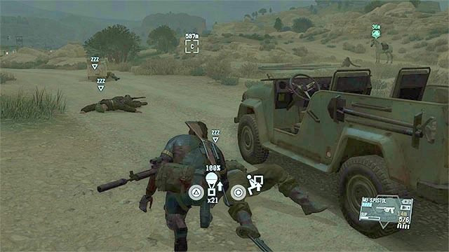 Drugi pojazd najlepiej zatrzymać gdy będzie jechał z powrotem do wioski Shago - Pozostałe opcjonalne cele w misji Red Brass | Misja 7 - Red Brass - Metal Gear Solid V: The Phantom Pain - poradnik do gry