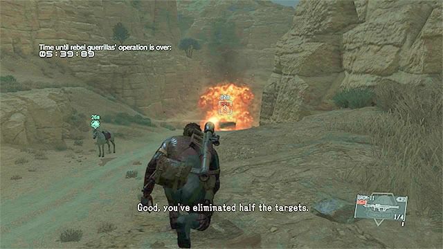 Północna droga to dobre miejsce na przeprowadzanie kolejnych zasadzek - Wyeliminowanie pojazdów opancerzonych (APC) | Misja 9 - Backup, Back Down - Metal Gear Solid V: The Phantom Pain - poradnik do gry