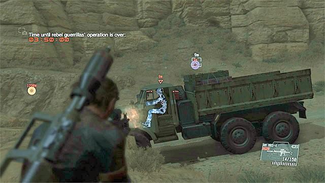 Rozstaw jakąś przeszkodę żeby zatrzymać ciężarówkę - Pozostałe opcjonalne cele w misji Backup, Back Down | Misja 9 - Backup, Back Down - Metal Gear Solid V: The Phantom Pain - poradnik do gry