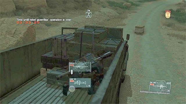 Możesz fultonować ciężarówkę lub zabrać przewożoną na niej wyrzutnię - Pozostałe opcjonalne cele w misji Backup, Back Down | Misja 9 - Backup, Back Down - Metal Gear Solid V: The Phantom Pain - poradnik do gry