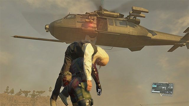 Załaduj Code Talker na pokład śmigłowca - Jak wygrać bitwę ze Skullsami na lotnisku? | Misja 29 - Metallic Archaea - Metal Gear Solid V: The Phantom Pain - poradnik do gry