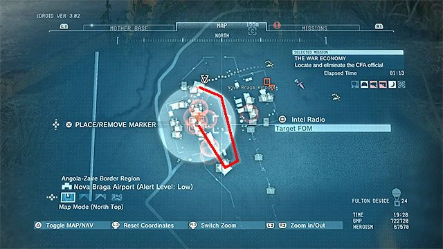 Oficjel i handlarz wyruszą teraz na obchód lotniska - Pozostałe opcjonalne cele w misji The War Economy | Misja 21 - The War Economy - Metal Gear Solid V: The Phantom Pain - poradnik do gry