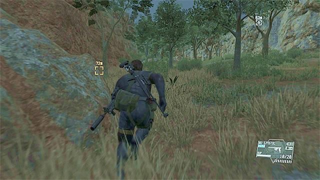 Przejdź wąwozem - Dotarcie do miejsca przetrzymywania inżynierów | Misja 24 - Close Contact - Metal Gear Solid V: The Phantom Pain - poradnik do gry