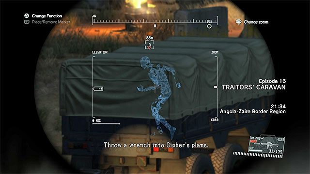Konwój zatrzyma się we wszystkich większych lokacjach na swojej drodze przejazdu - Pozostałe opcjonalne cele w misji Traitors Caravan | Misja 16 - Traitors Caravan - Metal Gear Solid V: The Phantom Pain - poradnik do gry