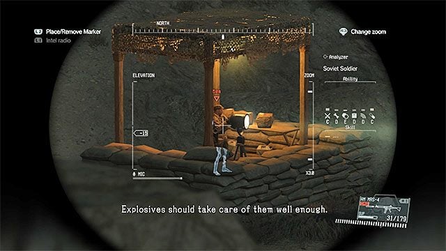 Nie niszcz reflektorów, bo jeszcze bardziej poddenerwuje to wrogów - Unikanie innych zagrożeń | Skradanie się w Metal Gear Solid V The Phantom Pain - Metal Gear Solid V: The Phantom Pain - poradnik do gry