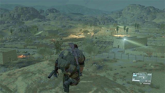 Skały na wschód od wioski to idealny punkt widokowy - Odnalezienie dowódcy Specnazu | Misja 3 - A Heros Way | Solucja MGS V - Metal Gear Solid V: The Phantom Pain - poradnik do gry