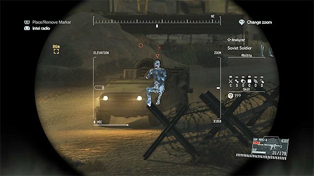 Zaczekaj aż w pobliżu zaparkuje jeep i jego kierowca oddali się od pojazdu - Pozostałe opcjonalne cele w misji Over the Fence | Misja 5 - Over the Fence - Metal Gear Solid V: The Phantom Pain - poradnik do gry