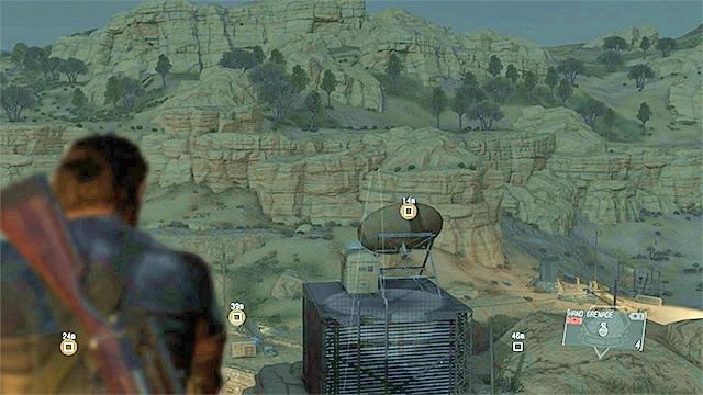 Rzucaj granatami w stronę anten - Zidentyfikowanie i zniszczenie sprzętu do komunikacji | Misja 4 - C2W - Metal Gear Solid V: The Phantom Pain - poradnik do gry