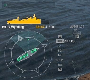 W lewym dolnym rogu ekranu bitwy znajdziemy podstawowe informacje na temat naszego okrętu - Bitwa w World of Warships | Interfejs gry - World of Warships - poradnik do gry
