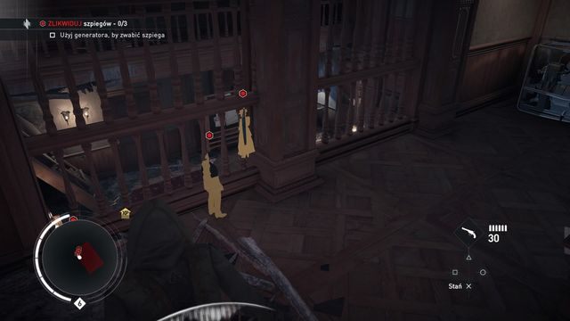 Wyłączenie generatora zwabi szpiegów na górę. - Najmroczniejsza godzina | I Wojna Światowa | Assassins Creed Syndicate - Assassins Creed: Syndicate - poradnik do gry