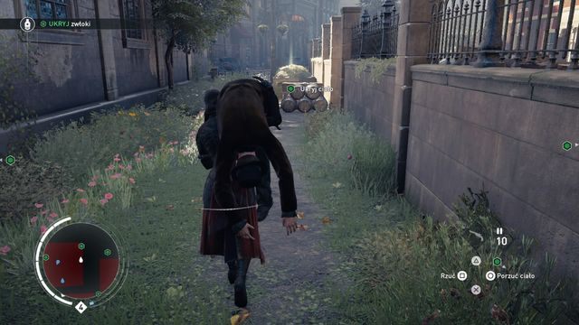 Lepiej nie dać się zauważyć przy przenoszeniu zwłok. - 02 - Nigel pechowiec | Kryjówka w pociągu | Assassins Creed Syndicate - Assassins Creed: Syndicate - poradnik do gry