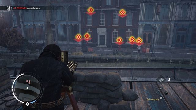W takiej sytuacji lepiej szybko się schować. - 03 - Czołem, panie Gatling | Kryjówka w pociągu | Assassins Creed Syndicate - Assassins Creed: Syndicate - poradnik do gry