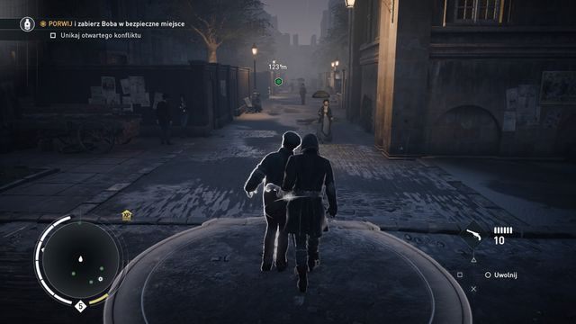 Prowadząc Boba ostrożnie mijaj rozstawionych po drodze przeciwników. - 04 - Długa noc w mieście | Kryjówka w pociągu | Assassins Creed Syndicate - Assassins Creed: Syndicate - poradnik do gry