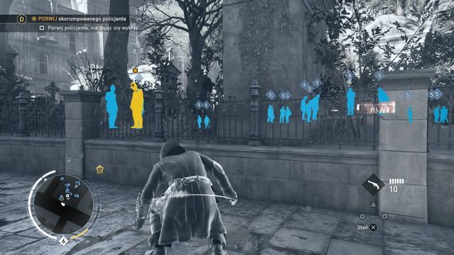 Po drugiej stronie cmentarza znajdziesz miejsce, w którym z łatwością porwiesz skorumpowanego policjanta. - 05 - Walka o byt | Wspomnienia Karola Darwina | Assassins Creed Syndicate - Assassins Creed: Syndicate - poradnik do gry