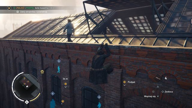 Wejście przez dach od razu umożliwi zabójstwo z powietrza. - 02 - Nie ma dymu bez ognia | Wspomnienia Karola Marksa | AC Syndicate - Assassins Creed: Syndicate - poradnik do gry