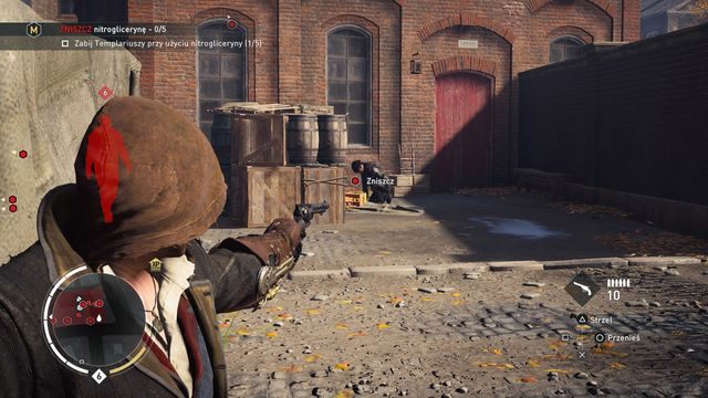 Strzelaj w skrzynki z materiałem wybuchowym, gdy Templariusze znajdują się w pobliżu. - 04 - Wybuchowy koniec | Wspomnienia Karola Marksa | Assassins Creed Syndicate - Assassins Creed: Syndicate - poradnik do gry