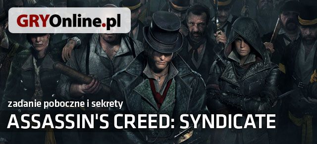 Niniejszy nieoficjalny poradnik do Assassins Creed: Syndicate koncentruje się w głównej mierze na pobocznych misjach oraz na poukrywanych w różnych miejscach świata gry sekretach - Zadania poboczne i sekrety - Assassins Creed: Syndicate - zadania poboczne i sekrety - Assassins Creed: Syndicate - poradnik do gry