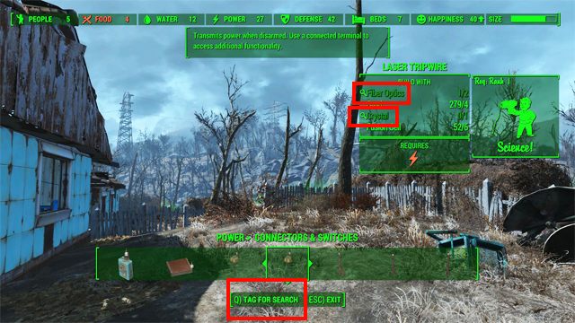 W grze Fallout 4 zaimplementowano system pozwalający na oznaczanie interesujących Cię surowców - Crafting - podstawy w Fallout 4 | Tworzenie osad - Fallout 4 - poradnik do gry