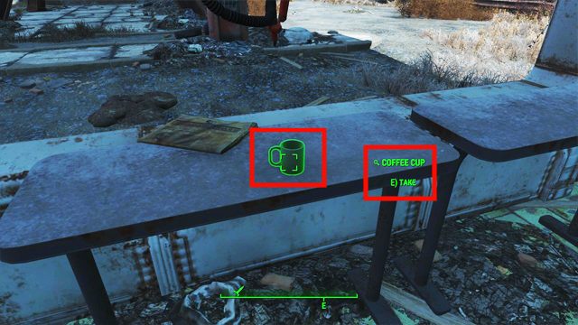 Od teraz jeśli natrafisz na przedmiot posiadający jeden z oznaczonych surowców, przy jego nazwie również pojawi się symbol lupy - Crafting - podstawy w Fallout 4 | Tworzenie osad - Fallout 4 - poradnik do gry