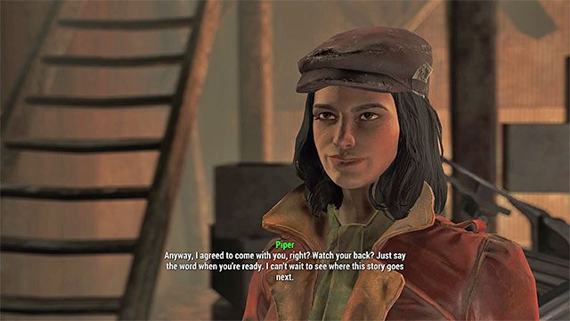 Piper jest dziennikarką z Diamond City, którą zafascynuje historia głównego bohatera - Fallout 4: Lista wszystkich towarzyszy - Fallout 4 - poradnik do gry