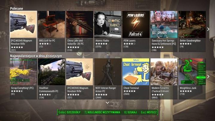 Instalacja modów bezpośrednio w menu gry jest najprostszym sposobem, jednak nie wszyscy autorzy umieszczają tam swoje produkcje - Czego potrzebujesz nim zaczniesz instalować mody w Fallout 4? | Instalacja modów - Fallout 4 - poradnik do gry