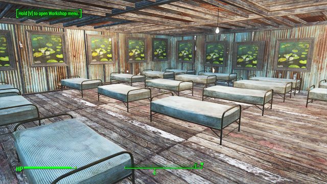 Osadnicy całe szczęście nie są estetami, dlatego wystarczy im żołnierskie urządzenie wnętrza - ważne, żeby dach nie przeciekał. - Jak zdobyć osiągnięcie Serce Ludu? | Osiągnięcia / Trofea w Fallout 4 - Fallout 4 - poradnik do gry