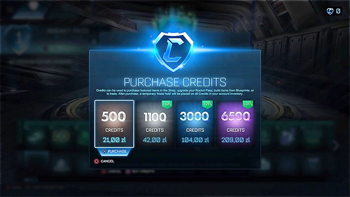 W sklepie gry znajdziesz specjalną zakładkę dotyczącą mikrotransakcji - Rocket League: Mikropłatności - Rocket League - poradnik do gry