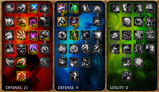 Specjalizacje do Malzahara wyglądają podobnie jak do większości innych magów, danie 3 punktów w Brutalną Siłę i 1 w Mistrzostwo Walki, pomoże to w dobijaniu minionów na linni, a także wzmocni Puskla - Specjalizacje/Masteries | Malzahar | League of Legends - League of Legends - poradnik do gry