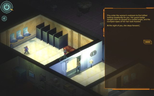 Is0bel znajdziesz w toalecie podczas zadania - DeckCon 2056 - zadanie towarzyszy - Shadowrun: Hong Kong - poradnik do gry